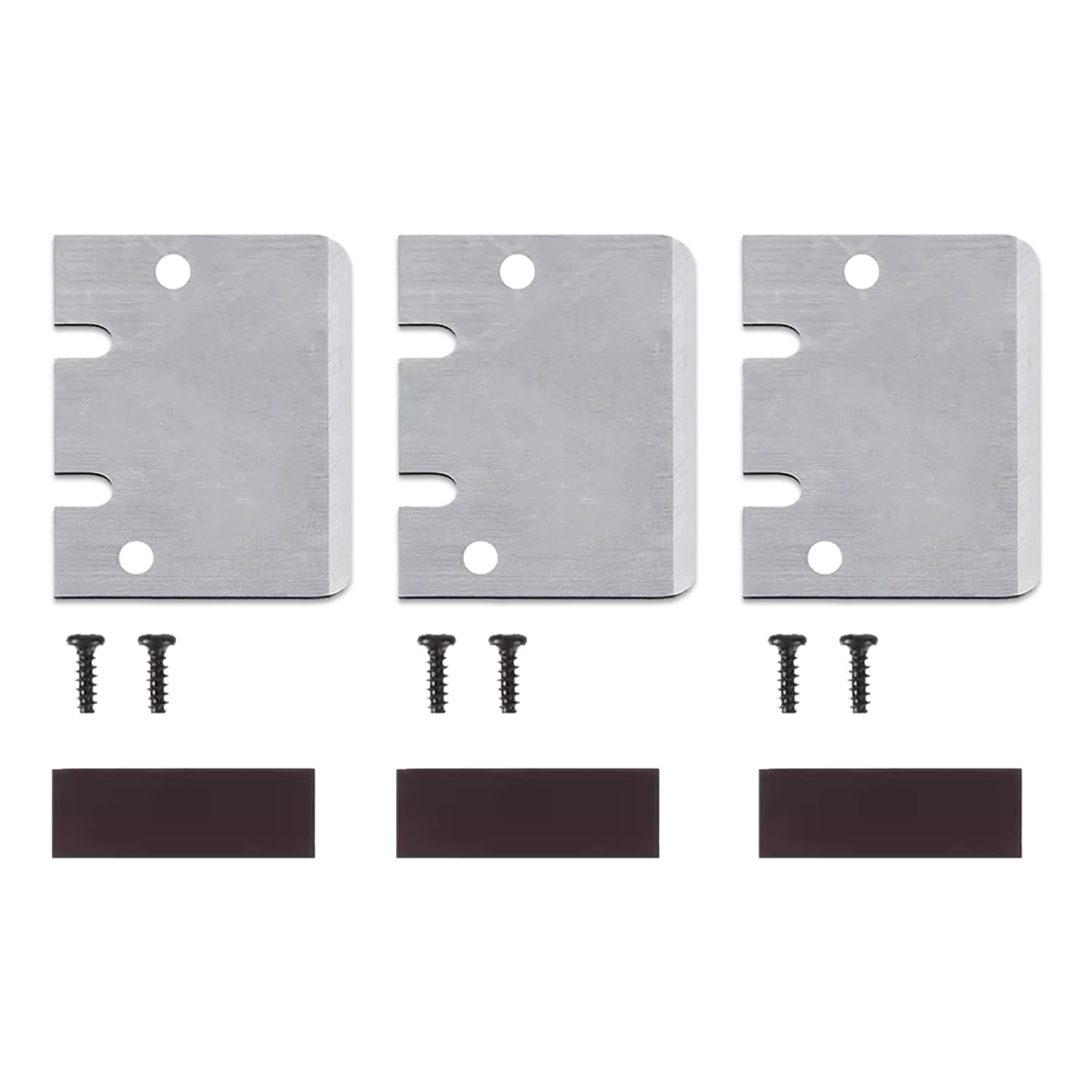 3 PCS Blades for Bambu Lab Scraper, DIY Blade Kit,3D Printer Tool SK5 Steel Scraper Tip Blade with Screws and Magnetic Stickers，Compatible with Bambu-Lab Spatula Blades