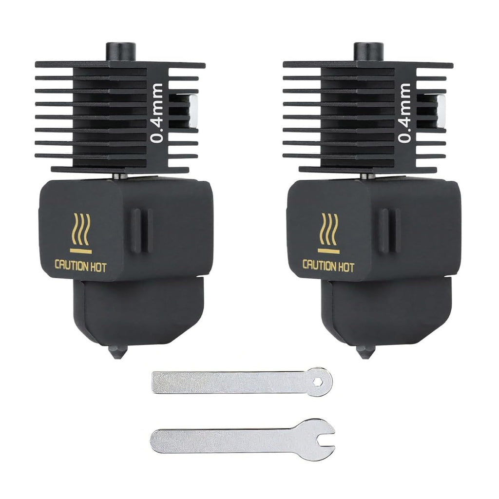 2 Pack A1 Mini & A1 Hotend Kit, 0.4mm Hardened Steel Nozzle, High-Temperature Print Head Extruder Replacement for Bambu Lab A1/A1 Mini 3D Printer, Includes 2PCS Silicone Cover Socks & Wrench