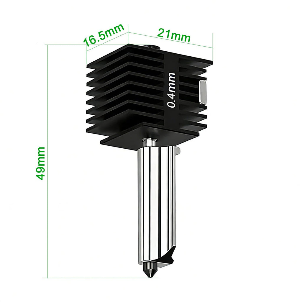 2 Pack A1 Mini & A1 Hotend Kit, 0.4mm Hardened Steel Nozzle, High-Temperature Print Head Extruder Replacement for Bambu Lab A1/A1 Mini 3D Printer, Includes 2PCS Silicone Cover Socks & Wrench