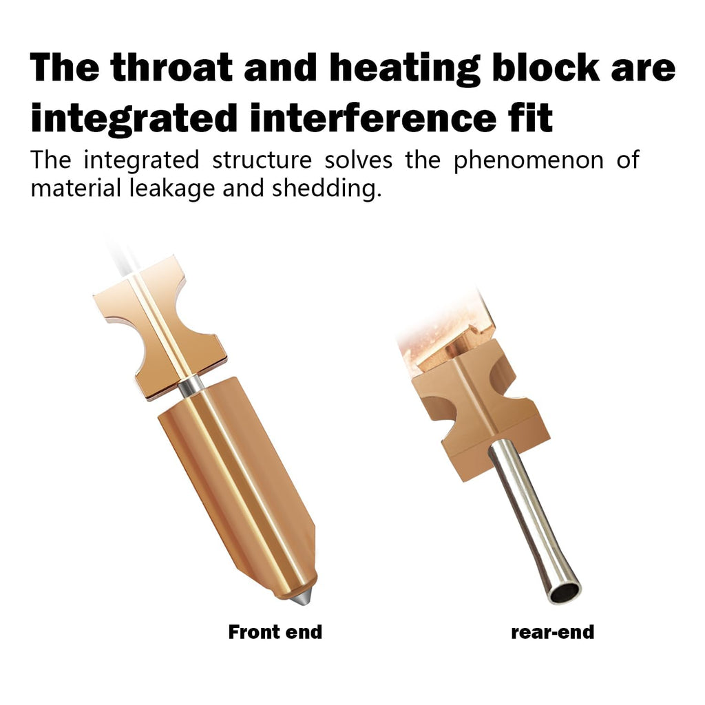 2 Pcs 0.4MM Integrated Adventurer 5X Nozzle Compatible with Flashforge AD5X 3D Printer Hotend Heating Block Part, Extra 3Pcs Silicone Socks+ 3Pcs Nozzle Wipers, AD5X Accessories
