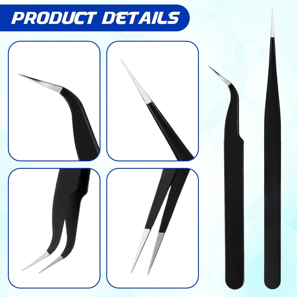 12PCS 3D Printer Nozzle Cleaning Kit, No Clogger 3D Printer Tool Print Nozzle Maintenance Tool Kit 10PCS Cleaning Needles and 2 Tweezers Universal Clog Removal Tools for 3D-Printers