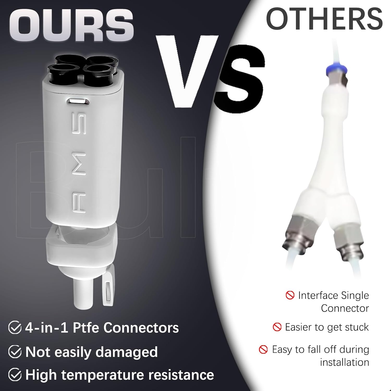 2 Packs A1/A1Mini AMS Lite Filament Hub Five Way Components 4-in-1 PTFE Adapter Compatible with Bambu Lab A1/A1 Mini 3D Printers,Automatic Multi-Color Filament Switching,Low-Friction Extrusion