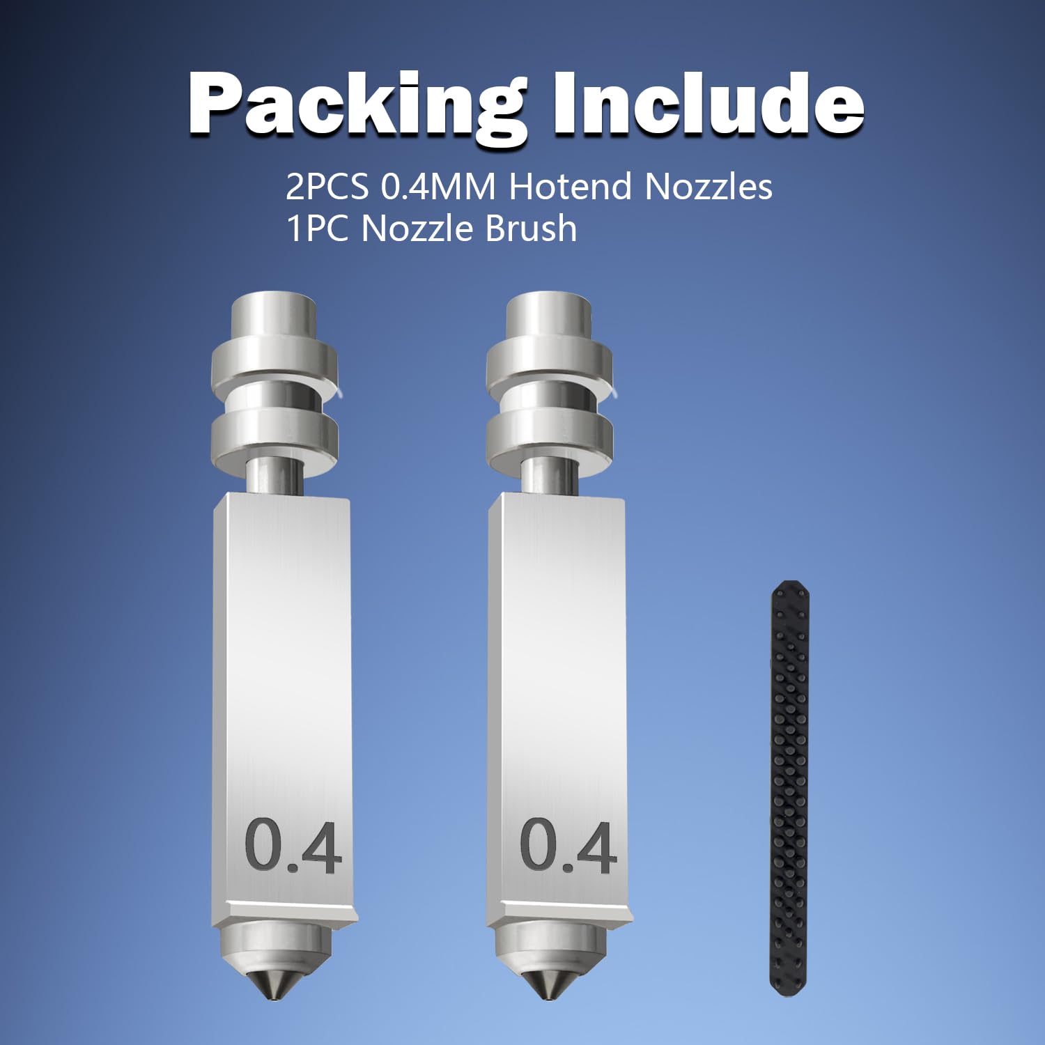 2PCS Kobra X 0.4mm Hotend Nozzles 3D Printer Assembled Extruder Kits- for Anycubic Kobra X All Metal Hot End/Printhead Replacement with Integrated Nozzle 1PC Nozzle Brush Hardened Steel Tips