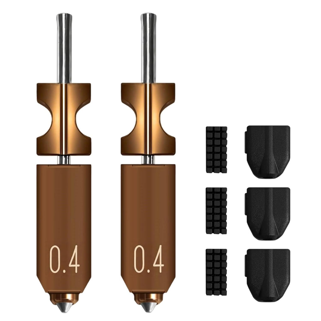 2 Pcs 0.4MM Integrated Adventurer 5X Nozzle Compatible with Flashforge AD5X 3D Printer Hotend Heating Block Part, Extra 3Pcs Silicone Socks+ 3Pcs Nozzle Wipers, AD5X Accessories