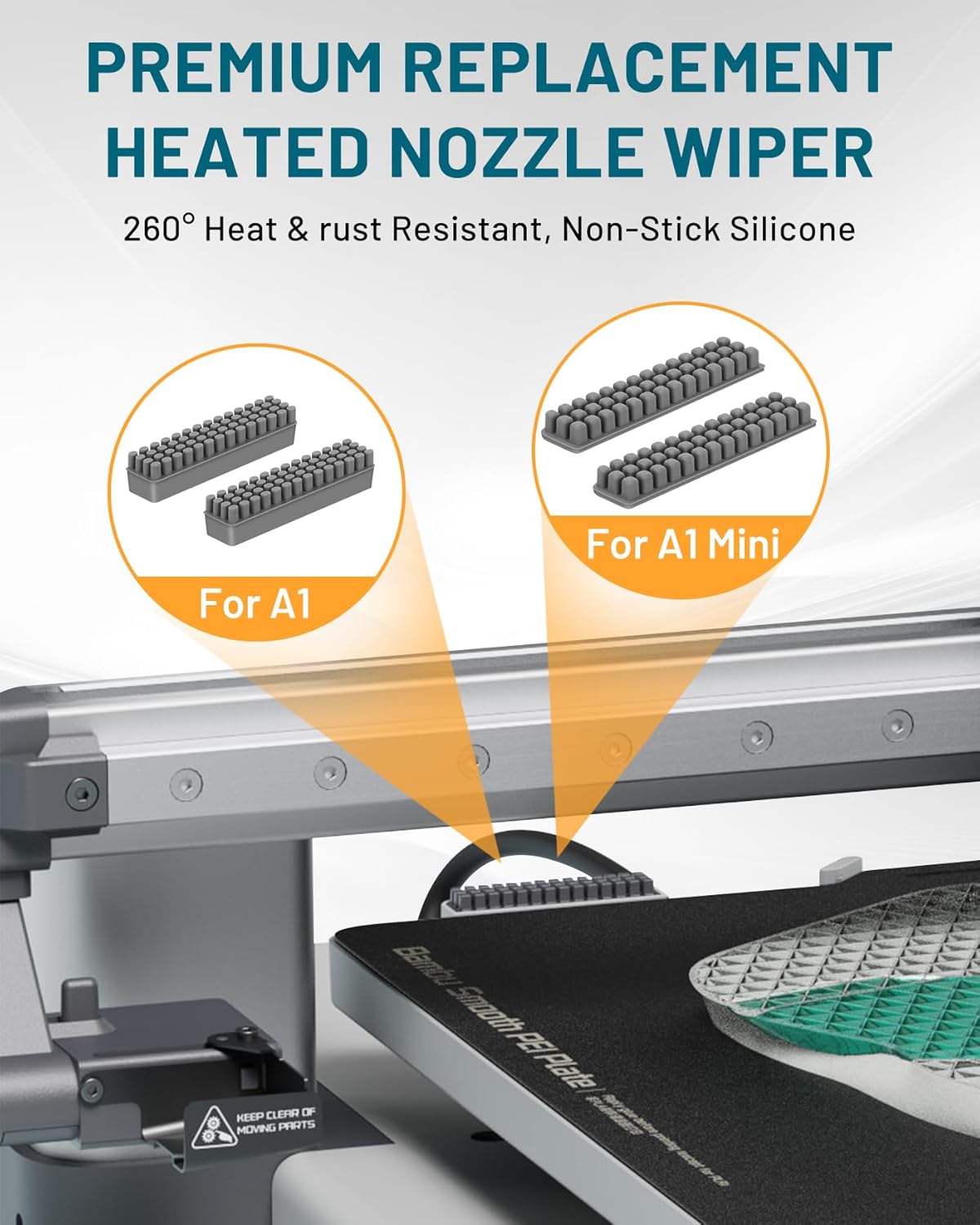 3D Printer Maintenance Tool Kit for Bambu Lab A1/A1 Mini, 3D Printing Accessories Includes Nozzle Cleaners, Silicone Socks, PTFE Tube, Wrenches, Screwdrivers, Tweezers, Nozzle Wiper