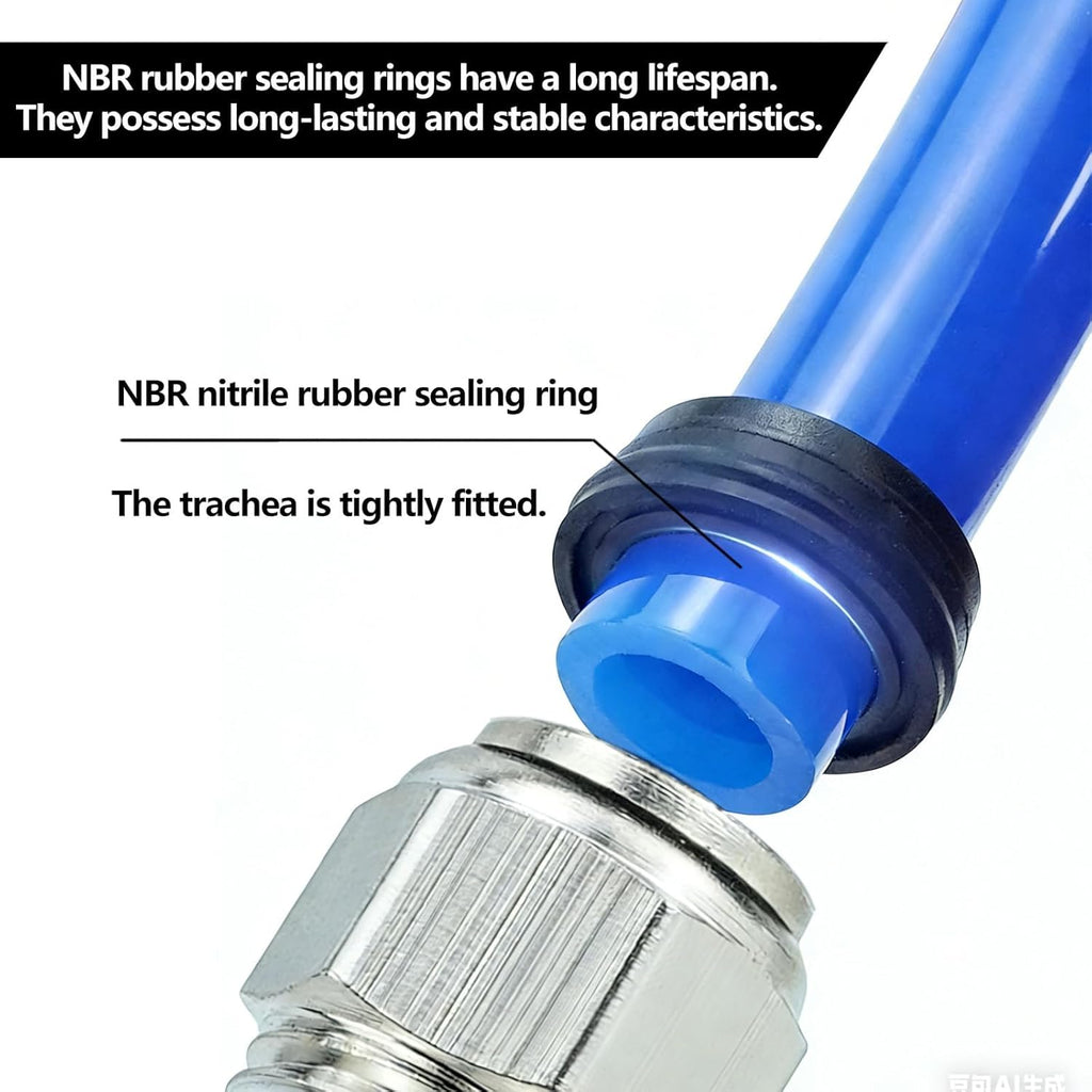 10PCS PC4-M10 Fittings for 4mm PTFE Bowden Tube, Push-to-Connect, Leak-Resistant and Durable, Compatible with Most FDM 3D Printers, V6 Type Extruders & RepRap Printers