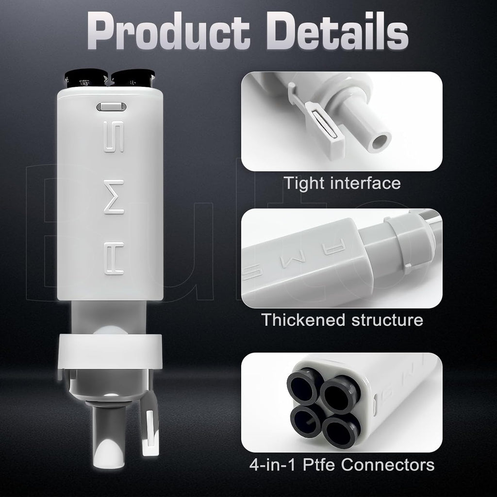 2 Packs A1/A1Mini AMS Lite Filament Hub Five Way Components 4-in-1 PTFE Adapter Compatible with Bambu Lab A1/A1 Mini 3D Printers,Automatic Multi-Color Filament Switching,Low-Friction Extrusion