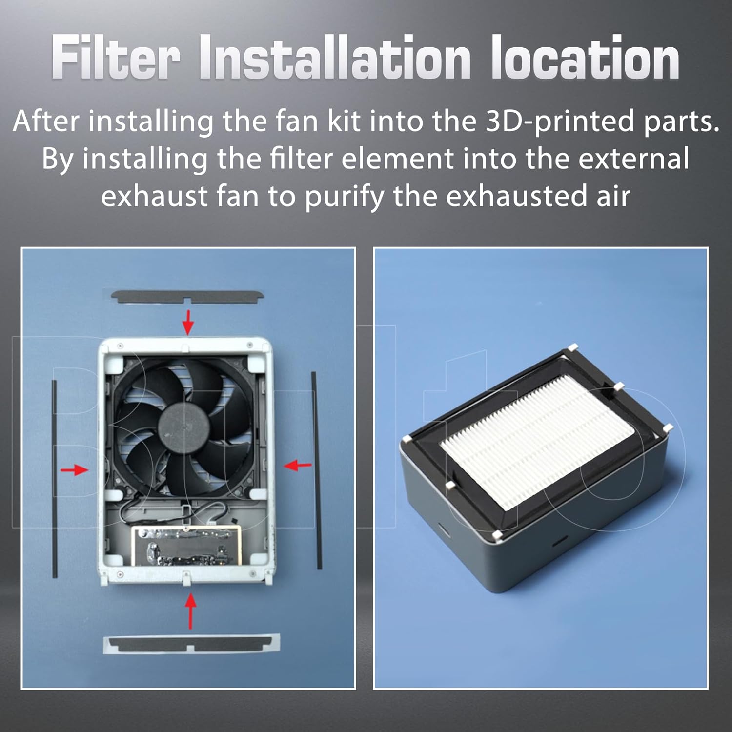 2Pcs HEPA 13 & Activated Carbon P2S Air Filter for Bambu Lab P2S External Exhaust Fan – 3D Printer P2S Filter Replacement, Dual-Layer Filtration for VOCs, UFP & Odor Control, Bamboo P2S Accessories