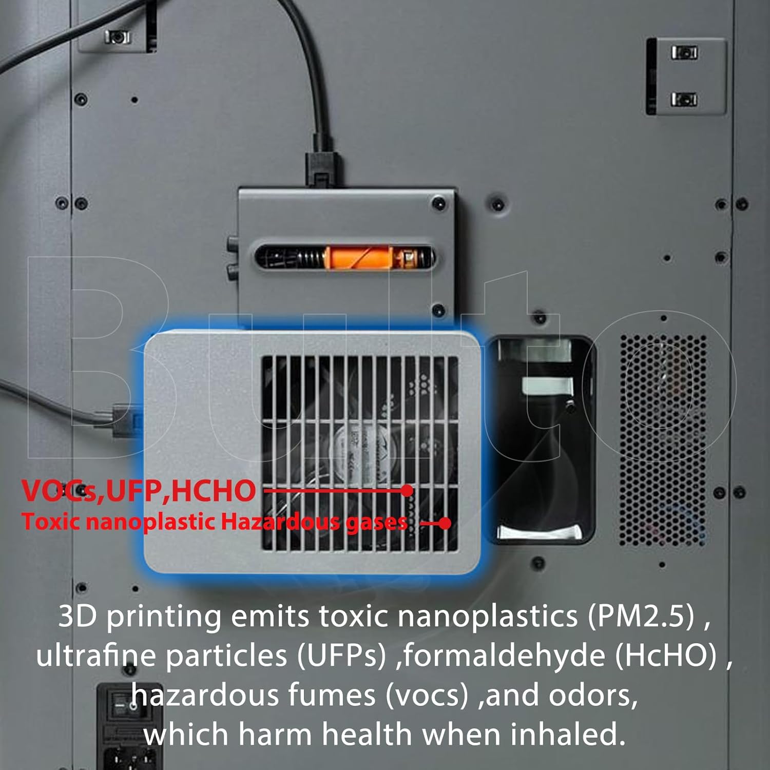 2Pcs HEPA 13 & Activated Carbon P2S Air Filter for Bambu Lab P2S External Exhaust Fan – 3D Printer P2S Filter Replacement, Dual-Layer Filtration for VOCs, UFP & Odor Control, Bamboo P2S Accessories