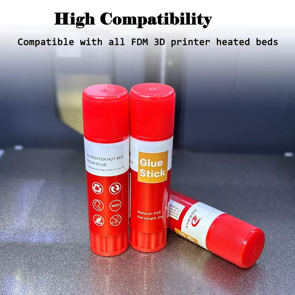 1 PK PVP Solid Glue Stick for Anti-Warping and Easy Demolding; 5 PK Greases for Gears, Guideways, and Optical Axes, Suitable for All 3D Printers Including Bambu Lab X1 X1C P1P P1S A1 Min, Etc.