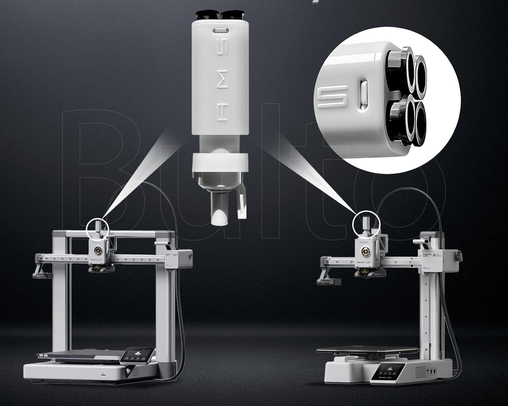 2 Packs A1/A1Mini AMS Lite Filament Hub Five Way Components 4-in-1 PTFE Adapter Compatible with Bambu Lab A1/A1 Mini 3D Printers,Automatic Multi-Color Filament Switching,Low-Friction Extrusion