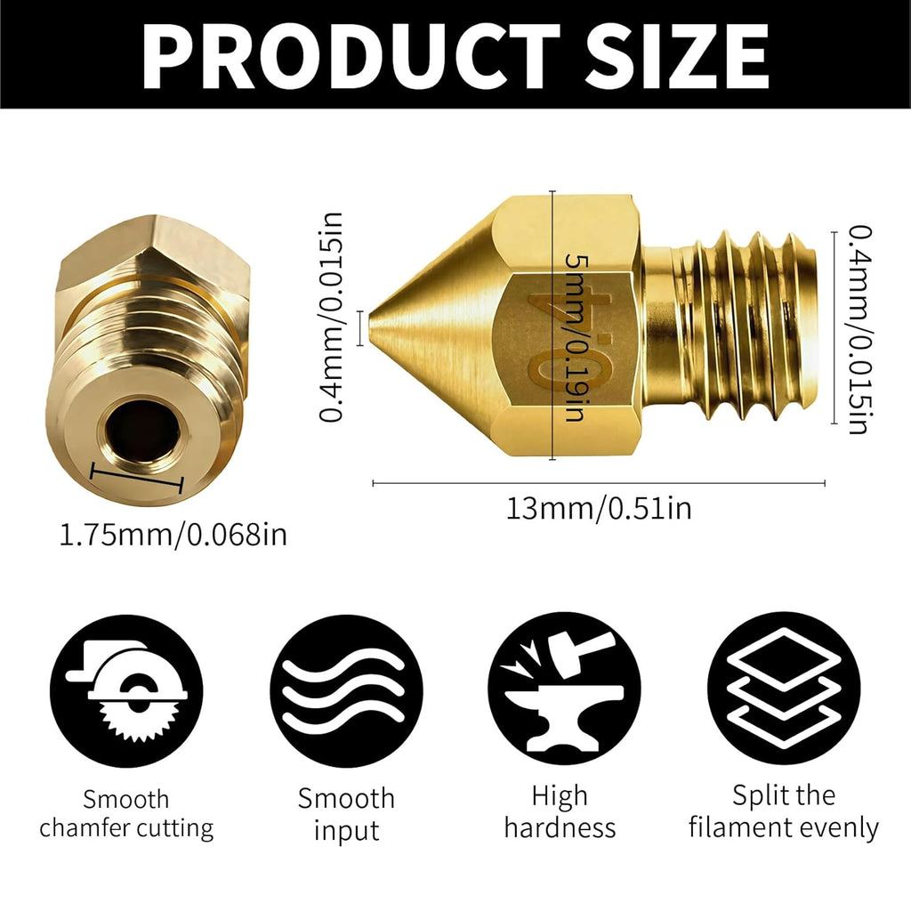 3D Printer Nozzle Cleaning Kit, 28Pcs 3D Printing Tool Kit Includes 10 Needle Cleaner Tools with Storage Box, 10 0.4mm Nozzles, 1 Tweezer, 3 Brushes, 1 L-Shaped Wrench, 2 Removal Scrapers