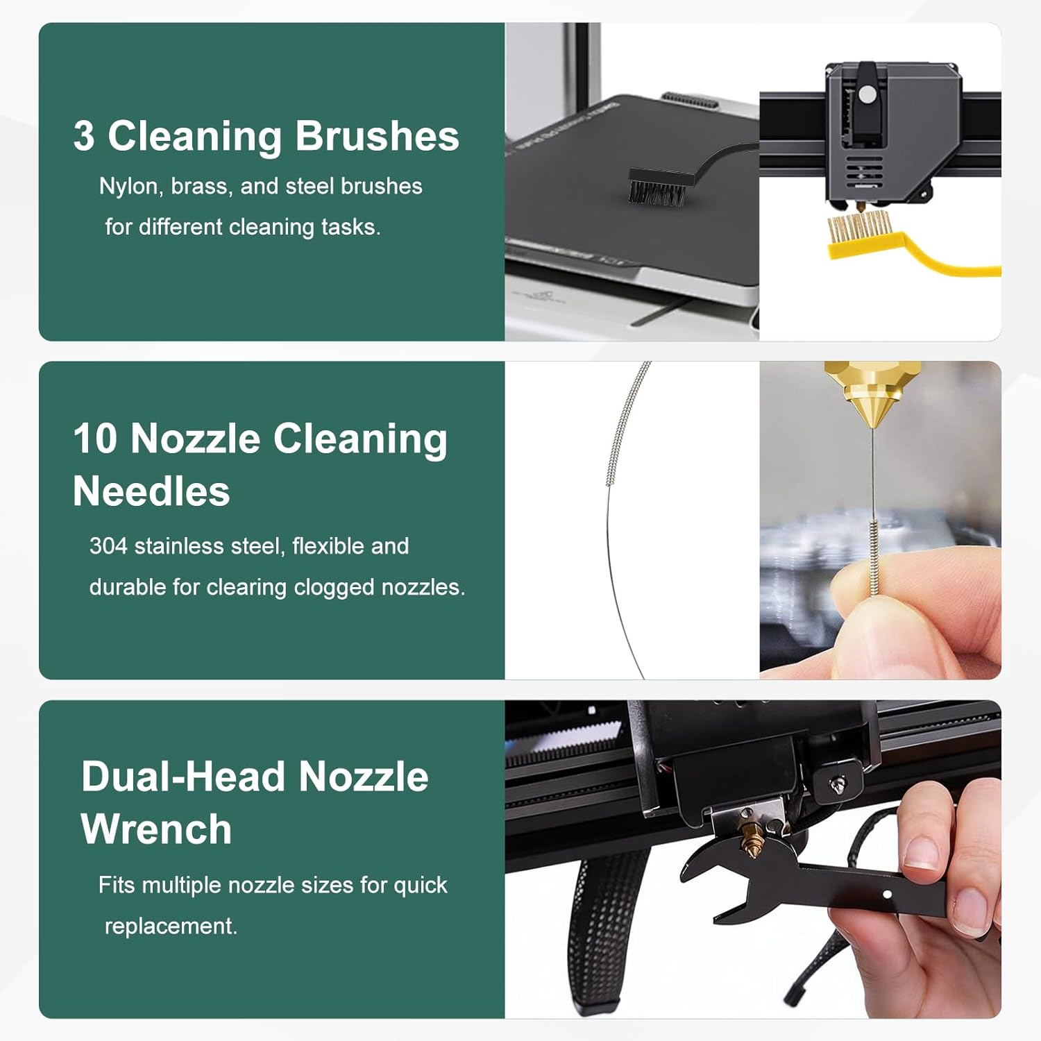3D Printing Tool Kit, 3D Printer Tools for Cleaning, Deburring, Finishing & Post Processing, Includes Deburring Tool, Hand Drill, Nozzle Cleaning Needles, Metal Files, Cutting Mat, Wire Cutter