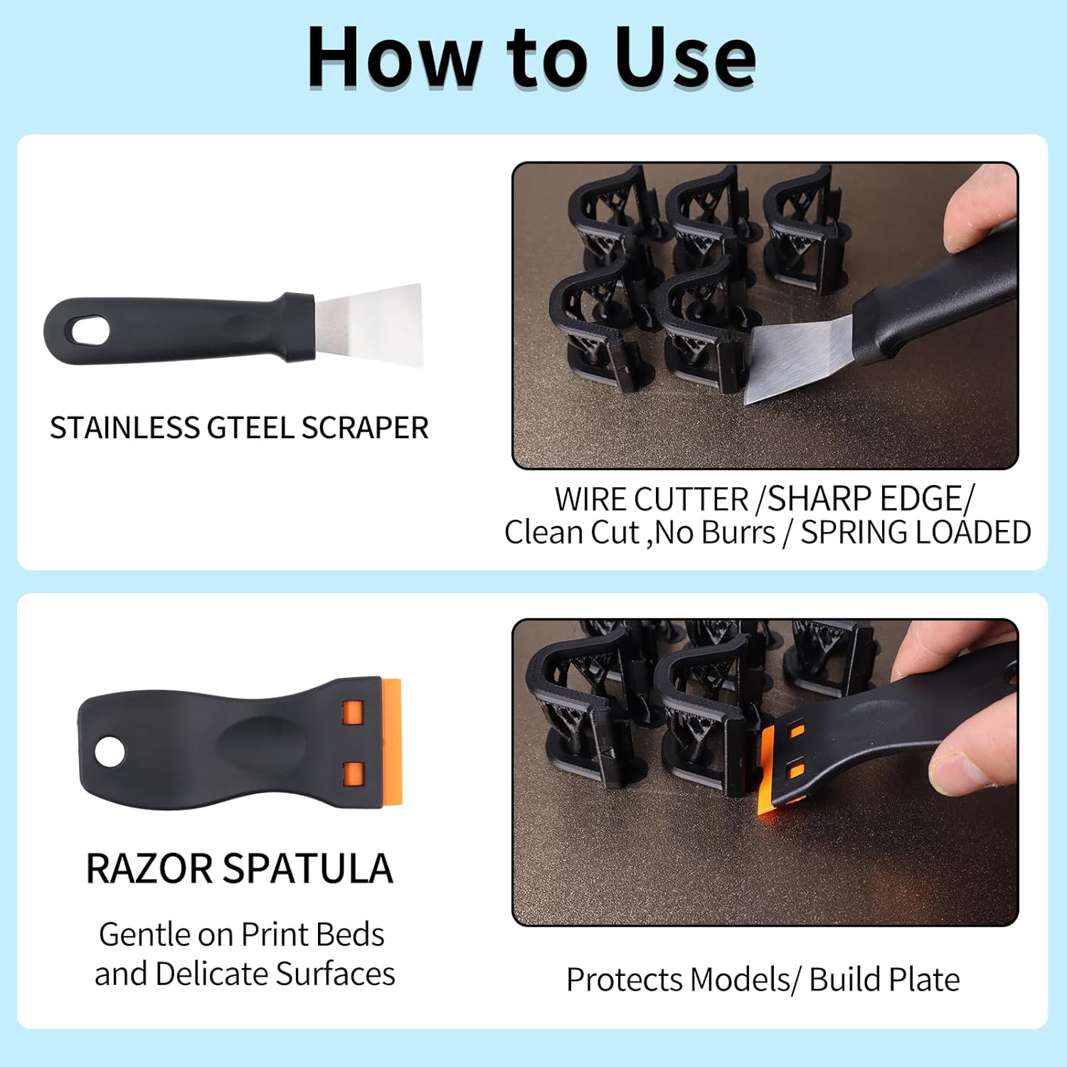 3D Printer Tools Kit, 55pcs 3D Printer Accessories for All FDM/SLA Printers Includes Nozzle Cleaning Tools, Removal Scrapers, Finishing Tools, 5 Types of Files,Brushes, Wire Cutter, Engraving Knife