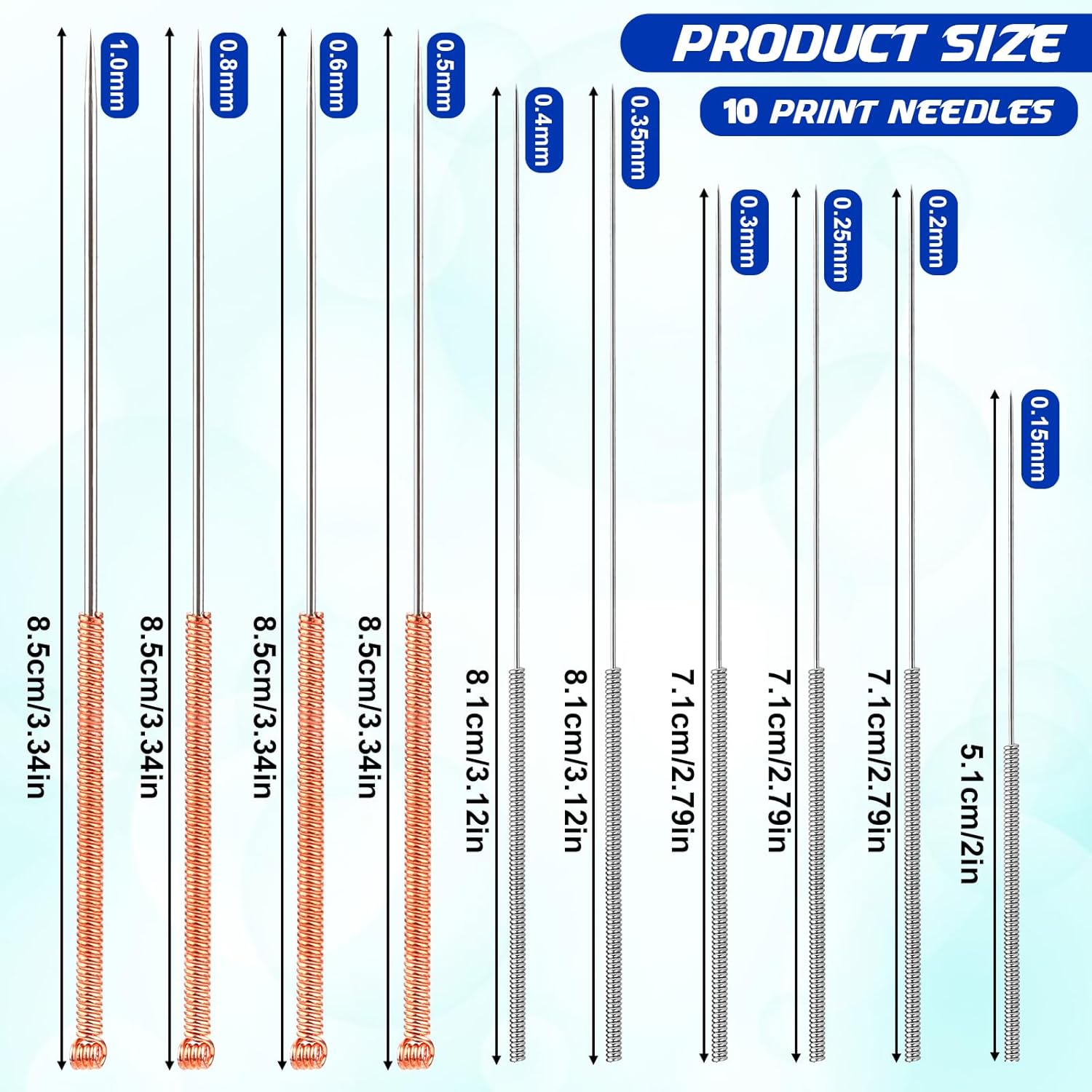 12PCS 3D Printer Nozzle Cleaning Kit, No Clogger 3D Printer Tool Print Nozzle Maintenance Tool Kit 10PCS Cleaning Needles and 2 Tweezers Universal Clog Removal Tools for 3D-Printers