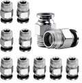 10PCS PC4-M10 Fittings for 4mm PTFE Bowden Tube, Push-to-Connect, Leak-Resistant and Durable, Compatible with Most FDM 3D Printers, V6 Type Extruders & RepRap Printers