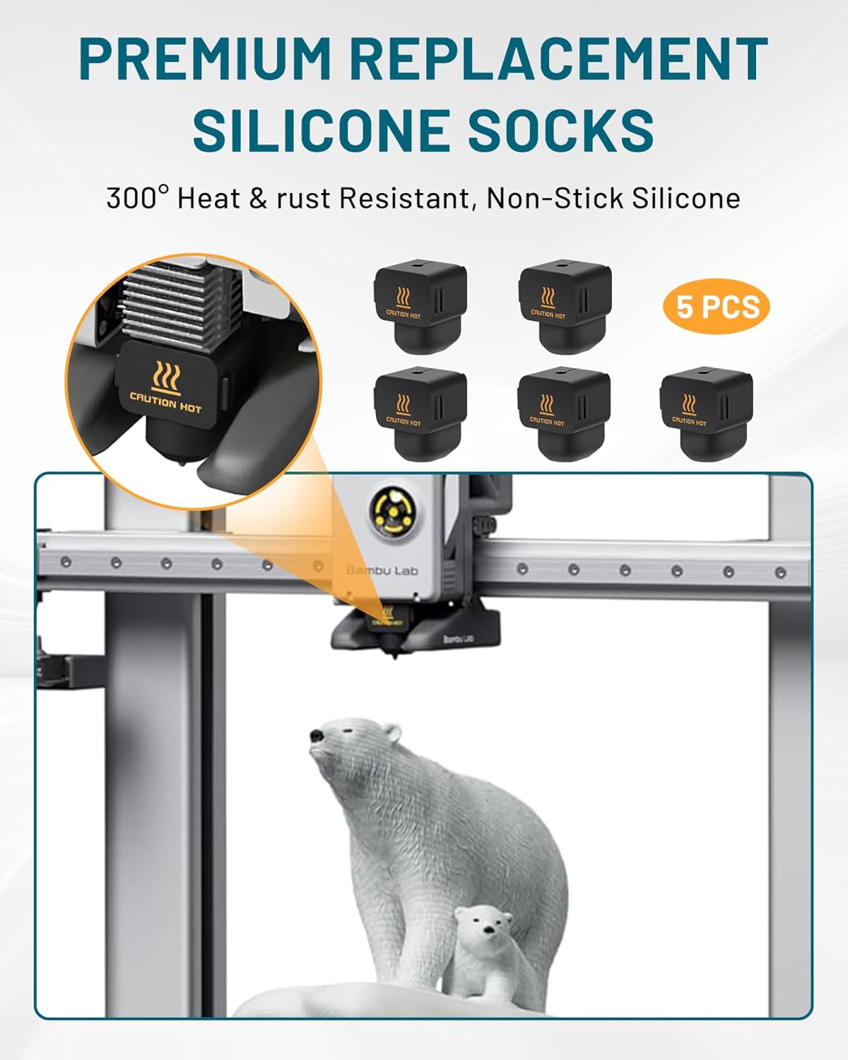 3D Printer Maintenance Tool Kit for Bambu Lab A1/A1 Mini, 3D Printing Accessories Includes Nozzle Cleaners, Silicone Socks, PTFE Tube, Wrenches, Screwdrivers, Tweezers, Nozzle Wiper