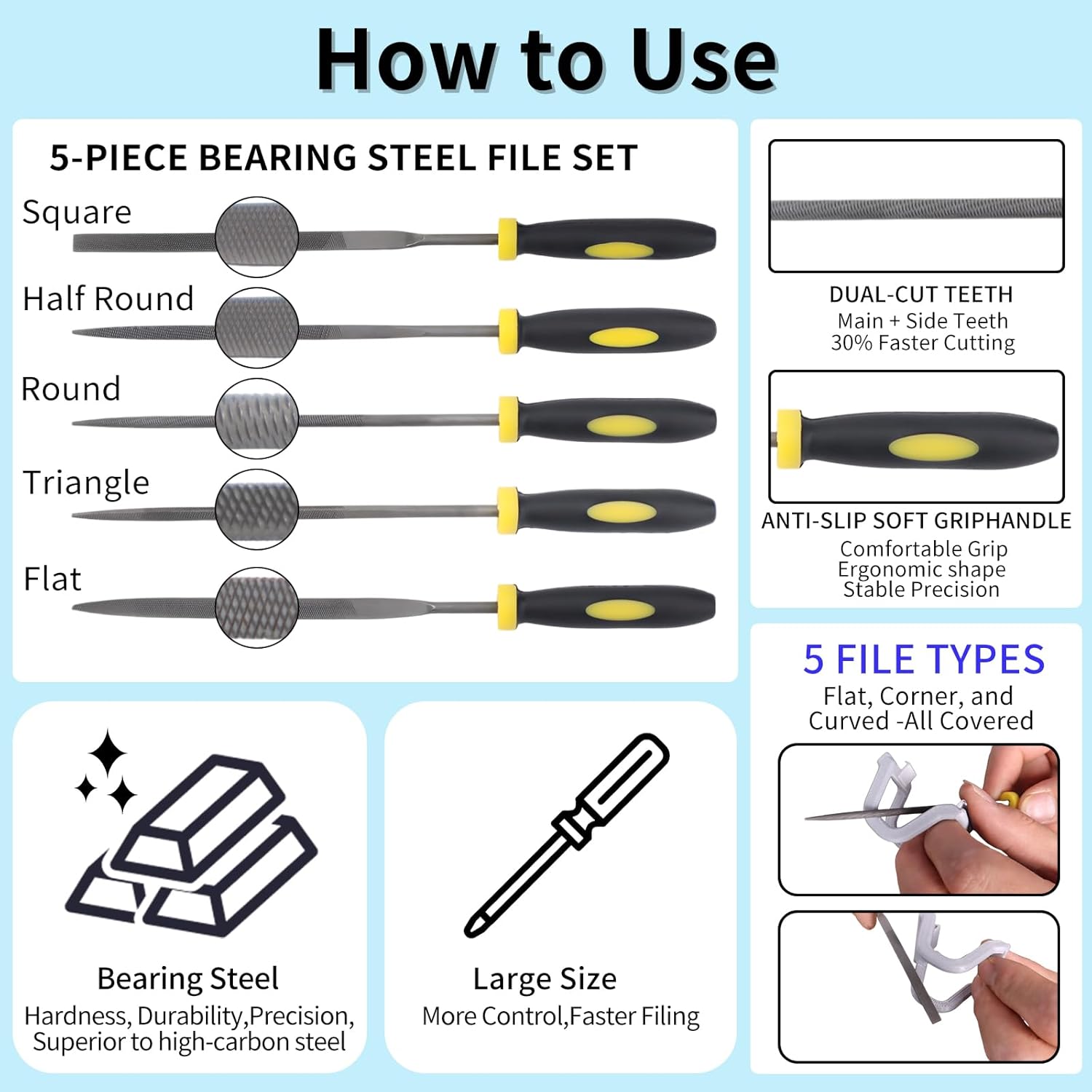 3D Printer Tools Kit, 55pcs 3D Printer Accessories for All FDM/SLA Printers Includes Nozzle Cleaning Tools, Removal Scrapers, Finishing Tools, 5 Types of Files,Brushes, Wire Cutter, Engraving Knife