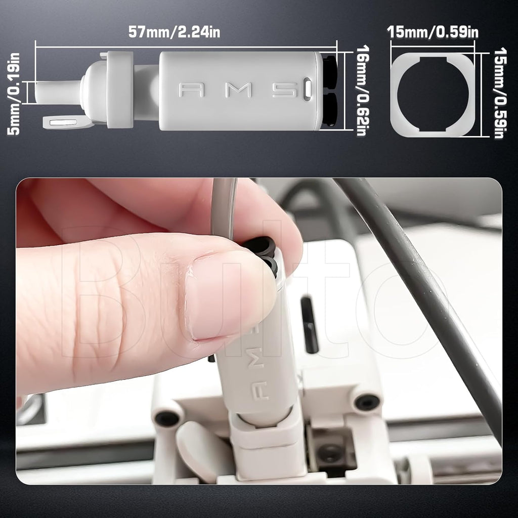 2 Packs A1/A1Mini AMS Lite Filament Hub Five Way Components 4-in-1 PTFE Adapter Compatible with Bambu Lab A1/A1 Mini 3D Printers,Automatic Multi-Color Filament Switching,Low-Friction Extrusion