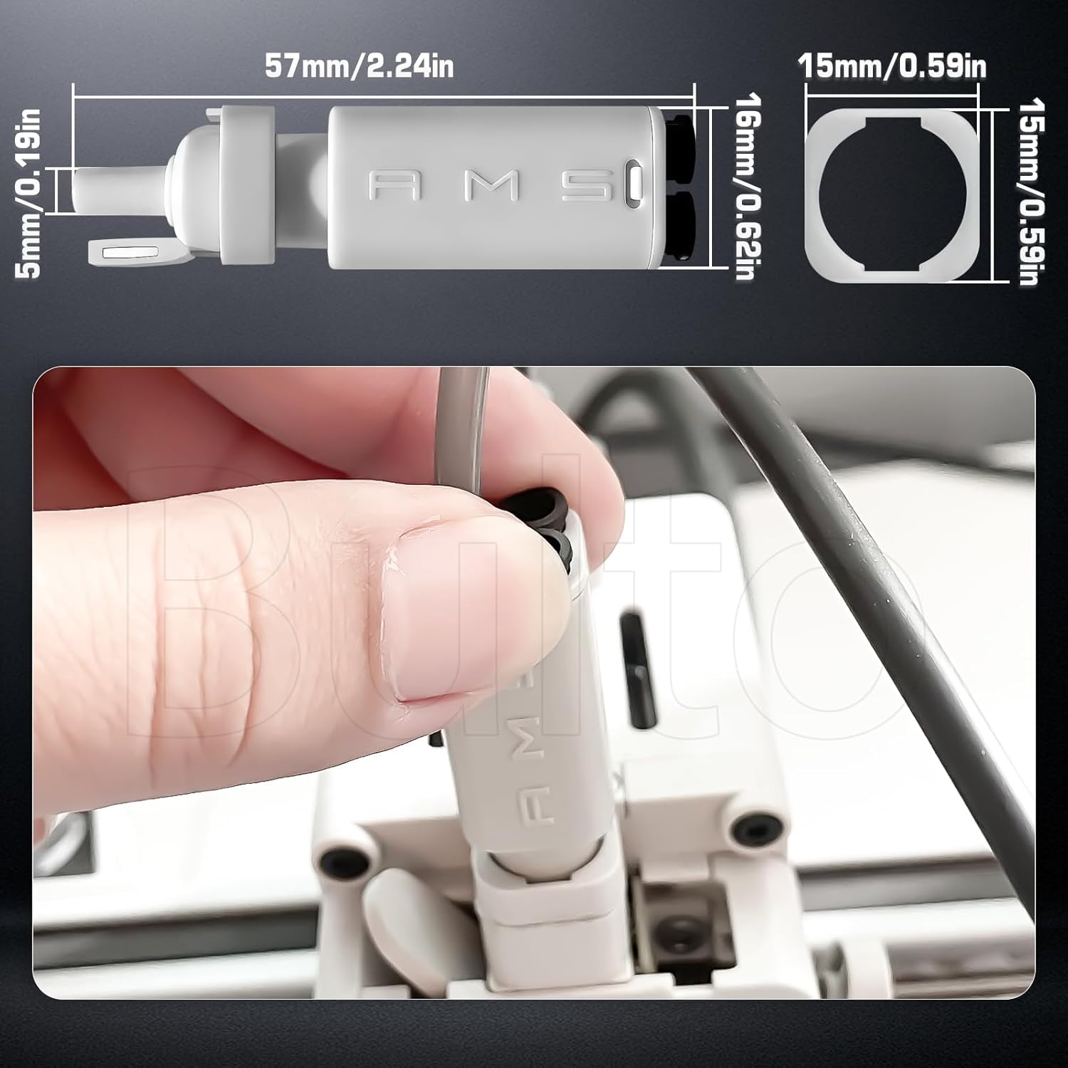 2 Packs A1/A1Mini AMS Lite Filament Hub Five Way Components 4-in-1 PTFE Adapter Compatible with Bambu Lab A1/A1 Mini 3D Printers,Automatic Multi-Color Filament Switching,Low-Friction Extrusion