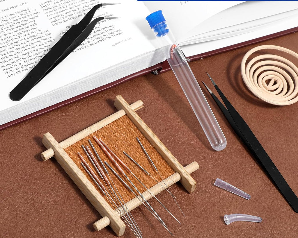 12PCS 3D Printer Nozzle Cleaning Kit, No Clogger 3D Printer Tool Print Nozzle Maintenance Tool Kit 10PCS Cleaning Needles and 2 Tweezers Universal Clog Removal Tools for 3D-Printers